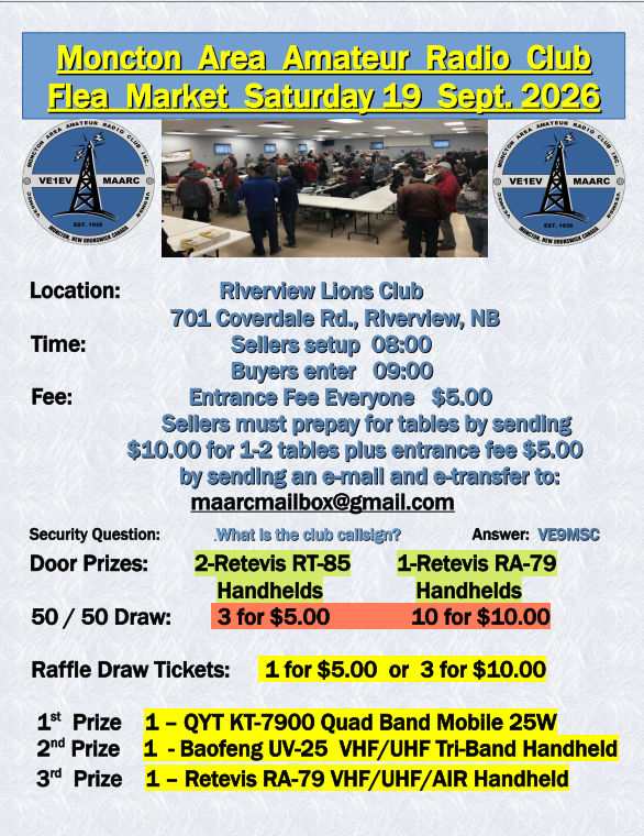 Moncton Area Amateur Radio Flea Market